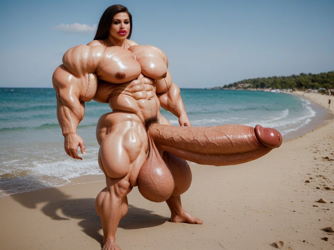 Nude Hyper Futanari With Hyper Gigantic Penis, Hyper Gigantic Massive Biceps, Hyper Gigantic Penis 쉬메일 AI 포르노