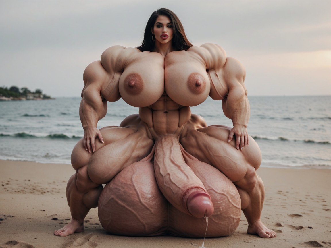Penis The Size Of The Beach, 25+, Balls Are Big Enough To Touch The Floor Shemale AI Porn