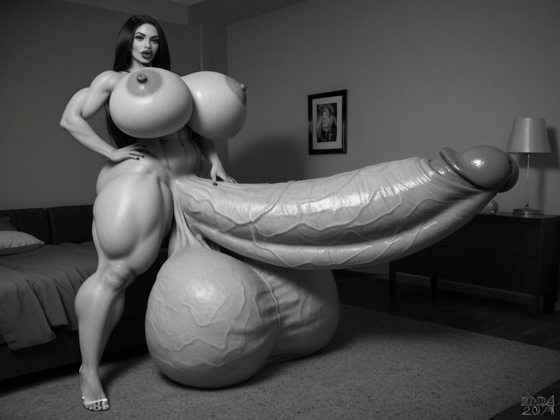 Hyper Absurdly Oversized Extremely Wides Penis, Cosplay, Ultra Detailed Face Shemale AI Porn