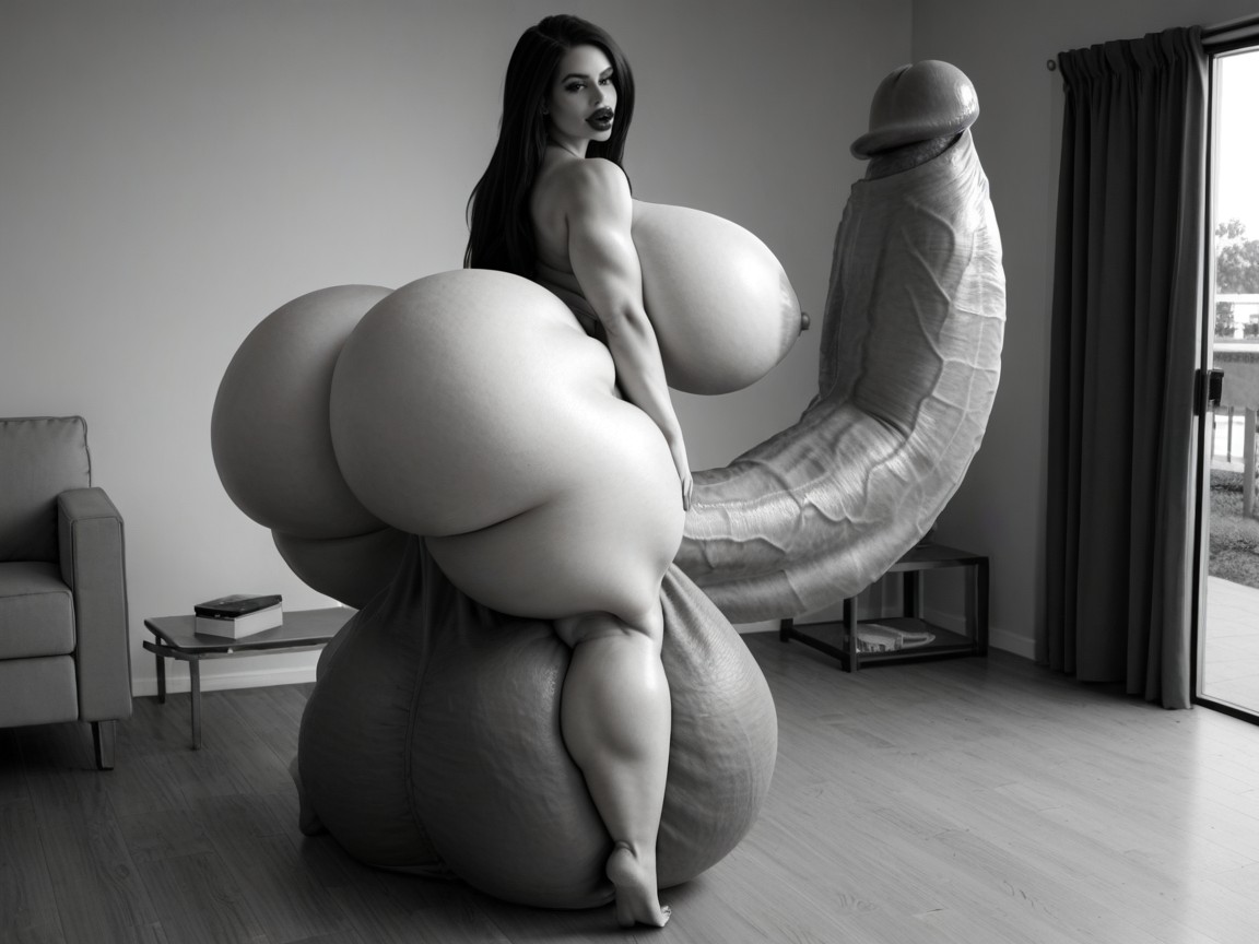 Penis The Size Of The Park, Hourglass Figure, Rounded Breast Shemale AI Porn