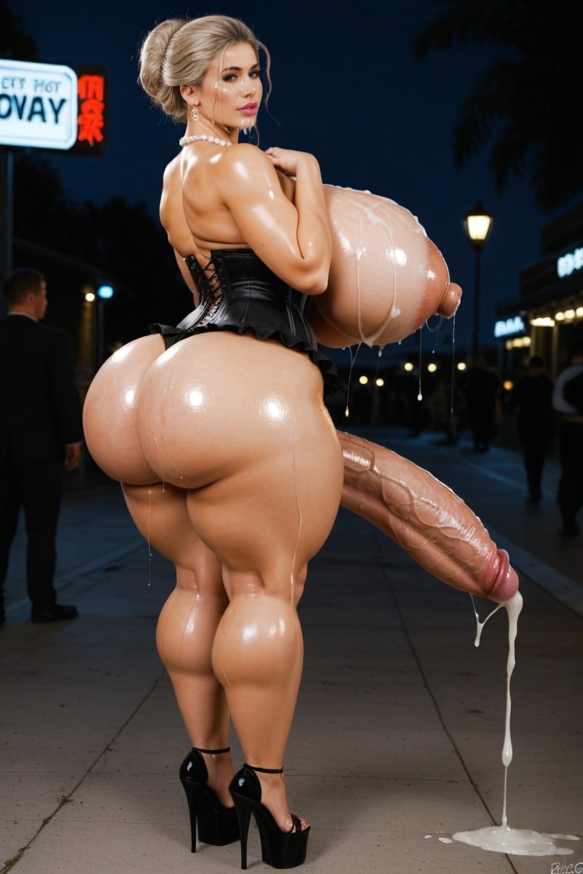 Rue, Specular, Standing Porno IA transsexuelle