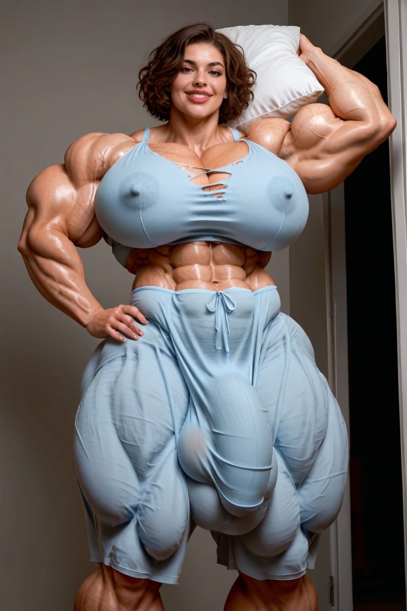 Huge Muscles, Gros Seins, 18+ Porno IA transsexuelle
