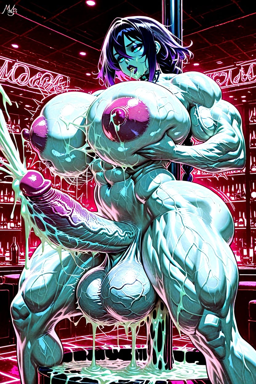 Excessive Cum, ストリップクラブ, Veiny Penis ニューハーフAIポルノ