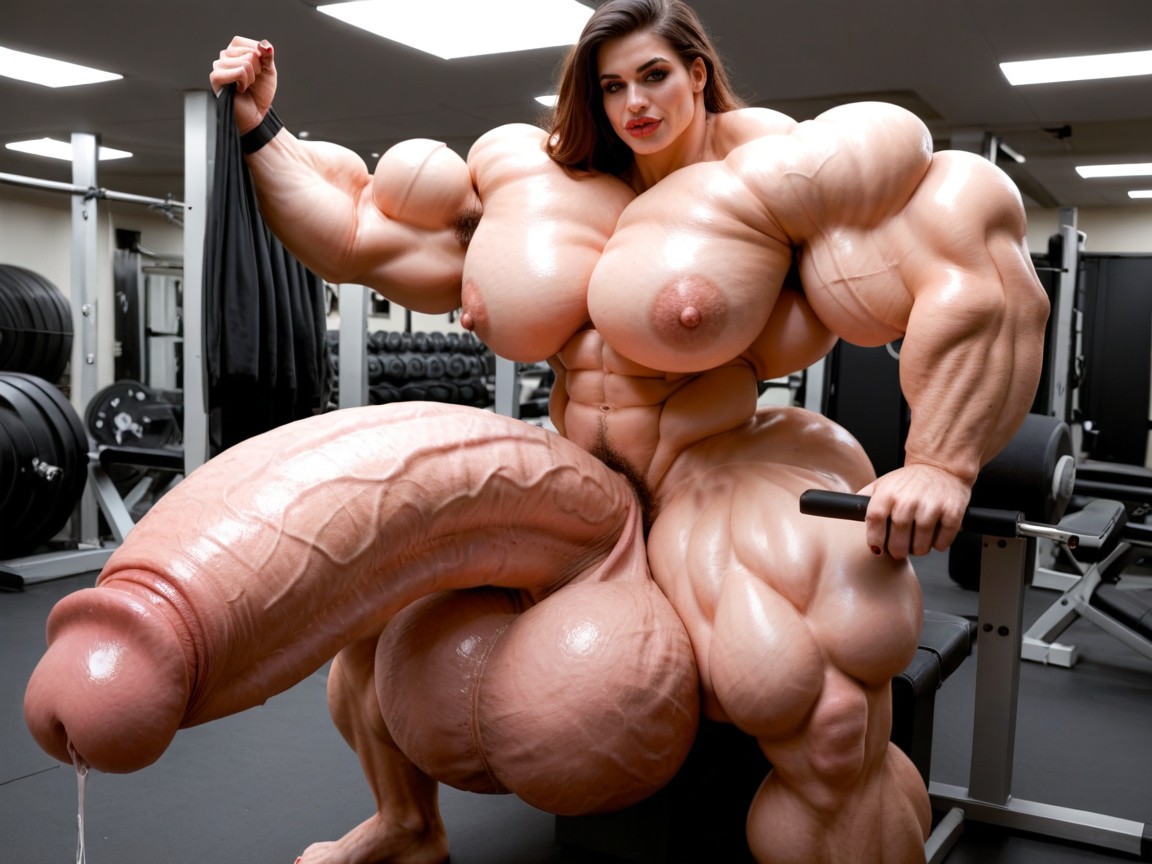 Hyper Gigantic Muscle Hips, Balls Are Big Enough To Touch The Floor, Petite Poitrine Porno IA transsexuelle