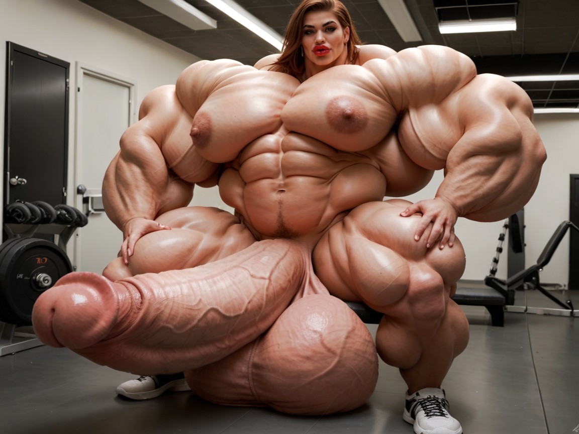 Hyper Bimbo, Hyper Gigantic Massive Penis, Hyper Oversized Gigantic Massive Muscle Porno shemale IA