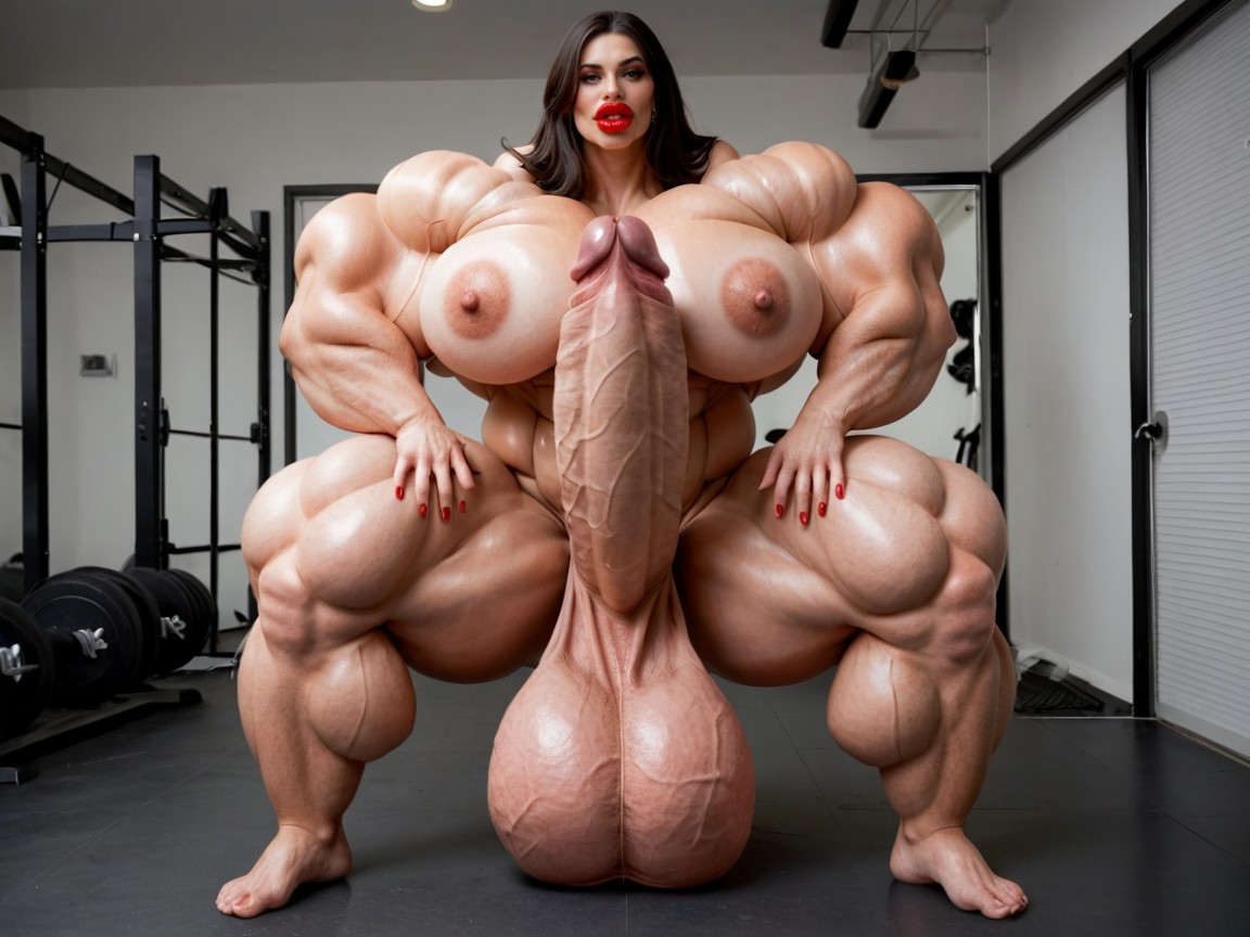 Naked, Hyper Gigantic Penis Growth, Hyper Gigantic Lips Porno IA transsexuelle