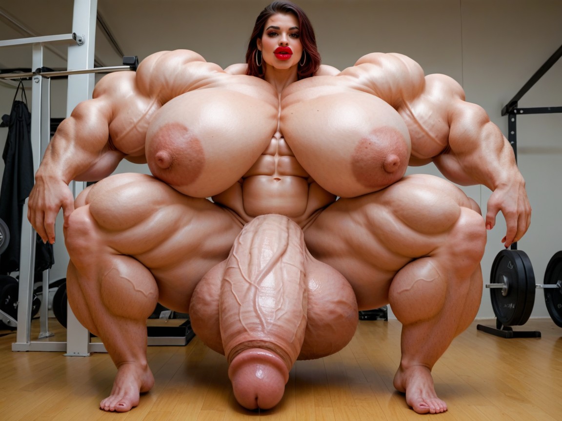 Hyper Oversized Gigantic Massive Muscle, Hyper Bimbo, Hyper Oversized Gigantic Penis Porno shemale IA