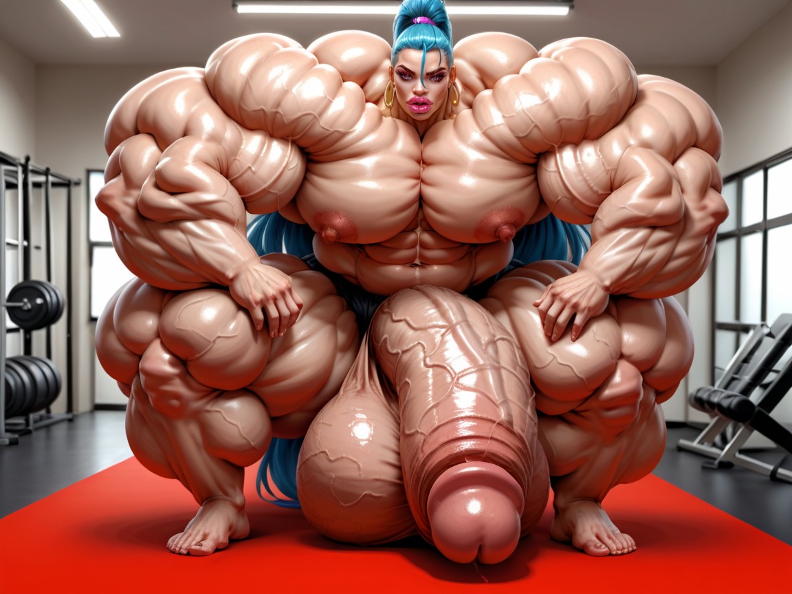 Hyper Gigantic Biceps, Hyper Bimbo, Hyper Long Penis Porno IA transsexuelle