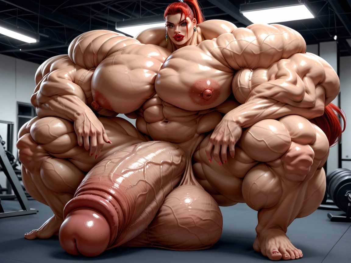Gorgeous Face, Giant Bulging Penis, Hyper Oversized Gigantic Massive Girthy Penis Porno shemale IA