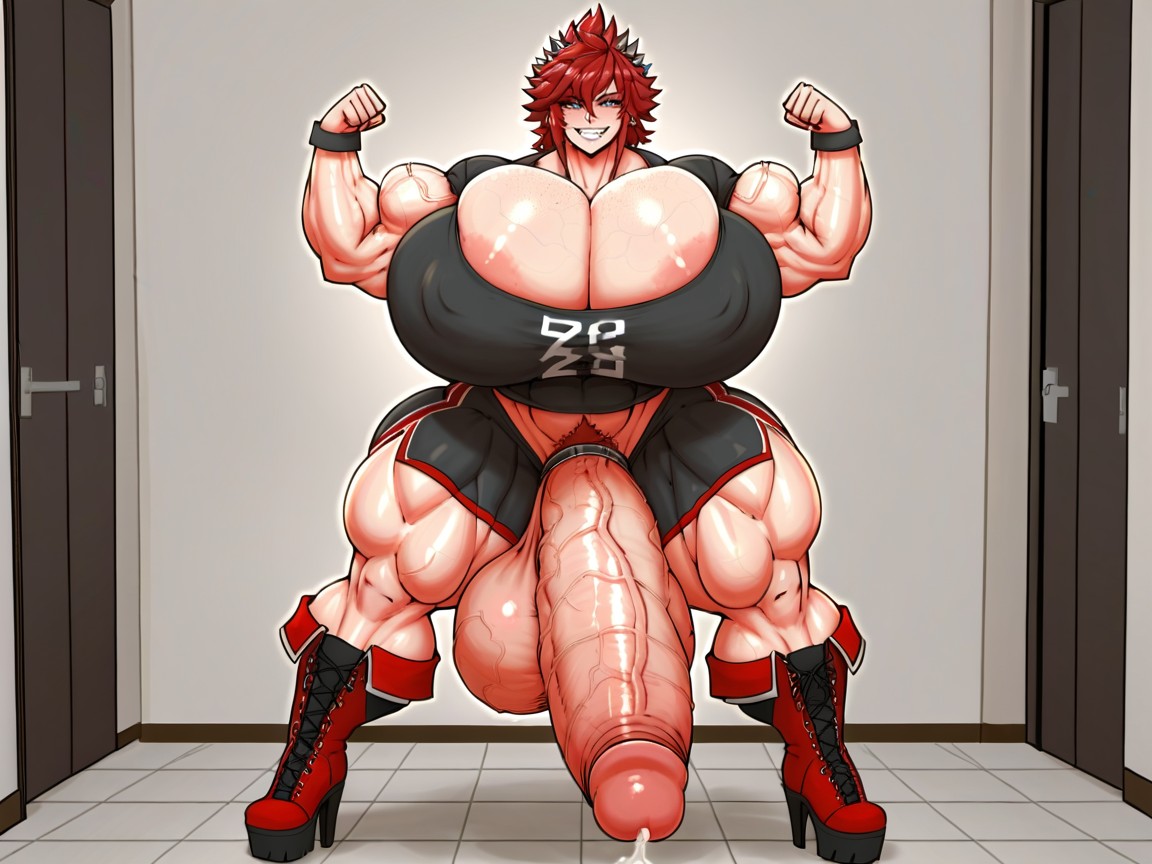Hyper Large Muscles, Extremely Veiny Body, Growth ニューハーフAIポルノ