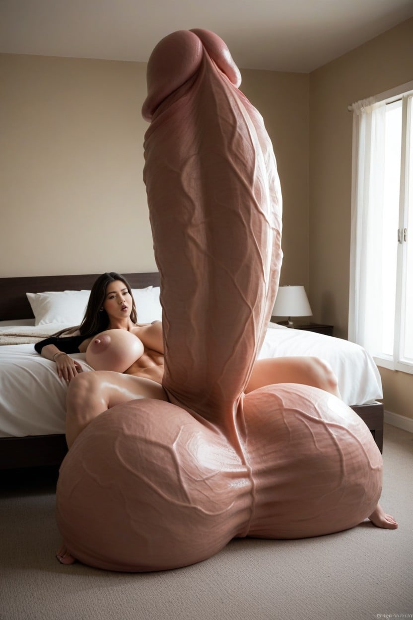Bored Out And Face Expression, Impossibly Gigantic Girthy Penis, Penis Is Just Way Too Gigantic ニューハーフAIポルノ