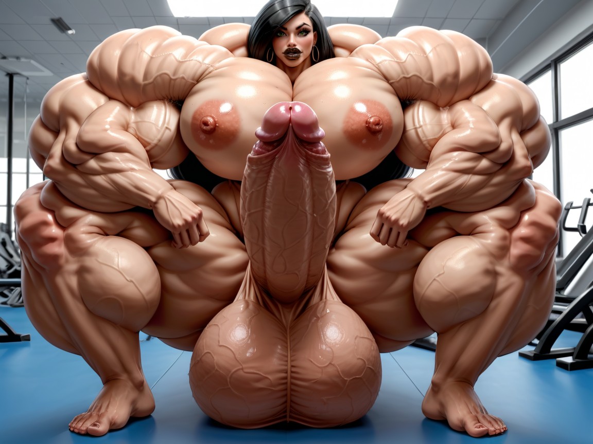 Hyper Gigantic Balls, Hyper Penis Growth, Penis Gigantic Then Torso Shemale AI Porn