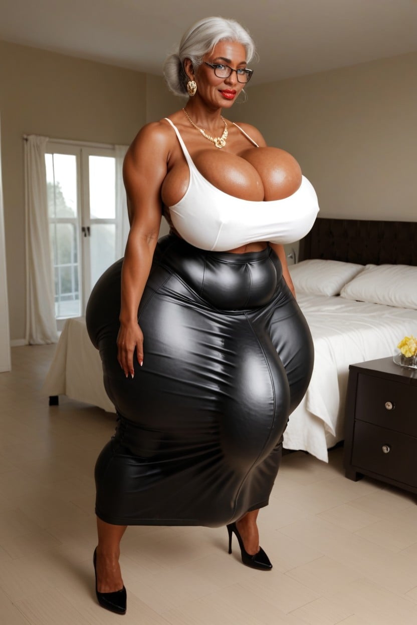 Veiny Cock, Highly Detailed Extra Hyper Saggy Huge Large Breast, Bbl Shemale AI Porn