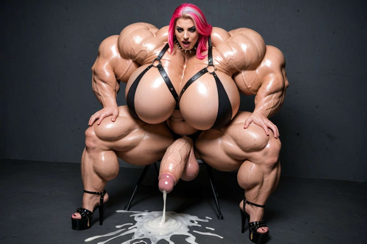 Shoulders Biger Than Head, Excessive Cumshot, オーガズム ニューハーフAIポルノ