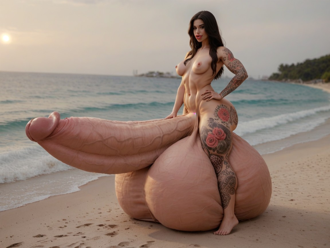 Hyper Gigantic Massive Balls, Hyper Balls Growth, Full Body Tattoo 쉬메일 AI 포르노