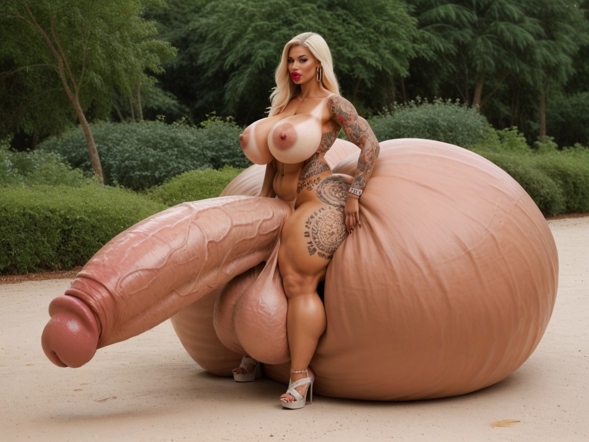 Hyper Gigantic Massive Thighs, Hyper Balls Growth, Naked 쉬메일 AI 포르노