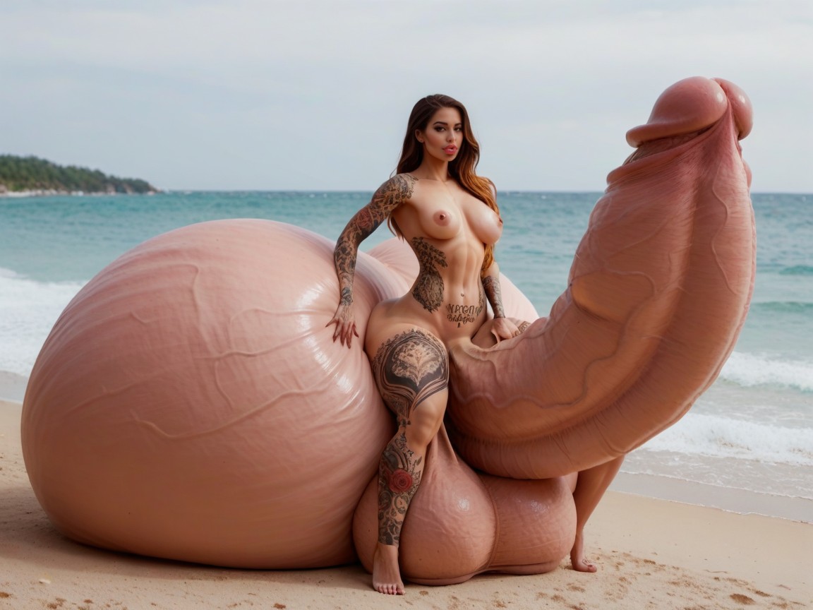 Tan Skin, Full Body View, На Улице Транссексуалы AI порно
