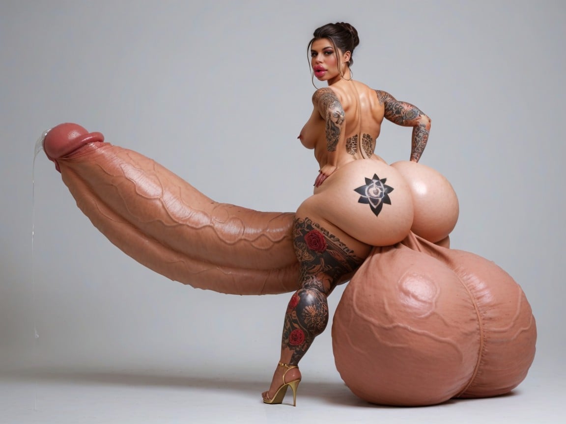 Hyper Gigantic Massive Hips, Full Body Tattoo, Penis The Size Of The Beach 人妖AI黃片