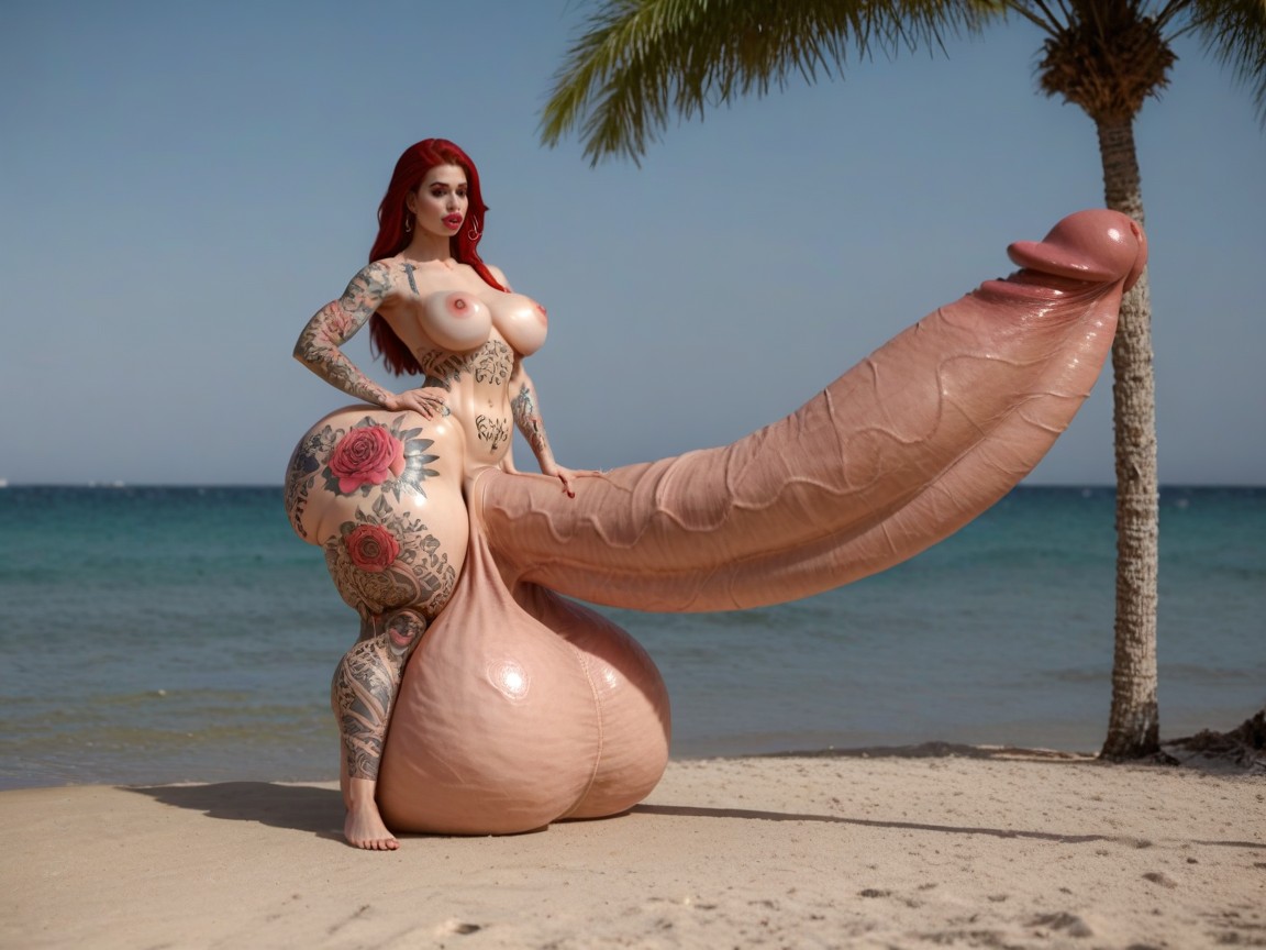 Naked, Hyper Gigantic Penis, Hyper Oversized Gigantic Penis 쉬메일 AI 포르노
