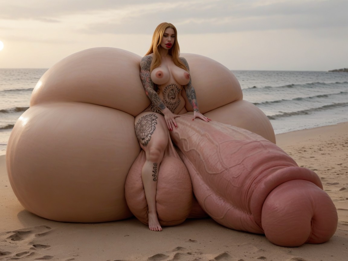 Hyper Gigantic Massive Ass, Hyper Growth, Penis The Size Of The Beach 人妖AI黃片