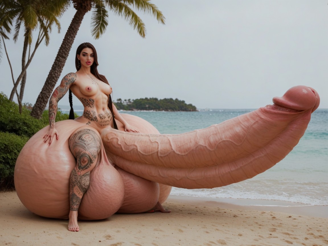 Penis Is Just Way Too Gigantic, Hyper Growing, Hyper Gigantic Lips 쉬메일 AI 포르노