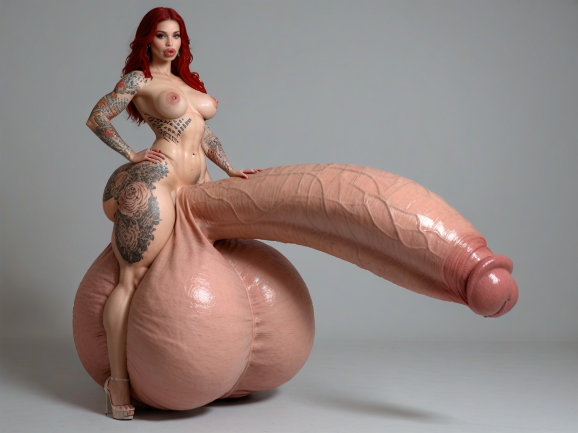 Hyper Oversized Enormous Massive Thick Penis, Hdr, Hyper Gigantic Penis 쉬메일 AI 포르노