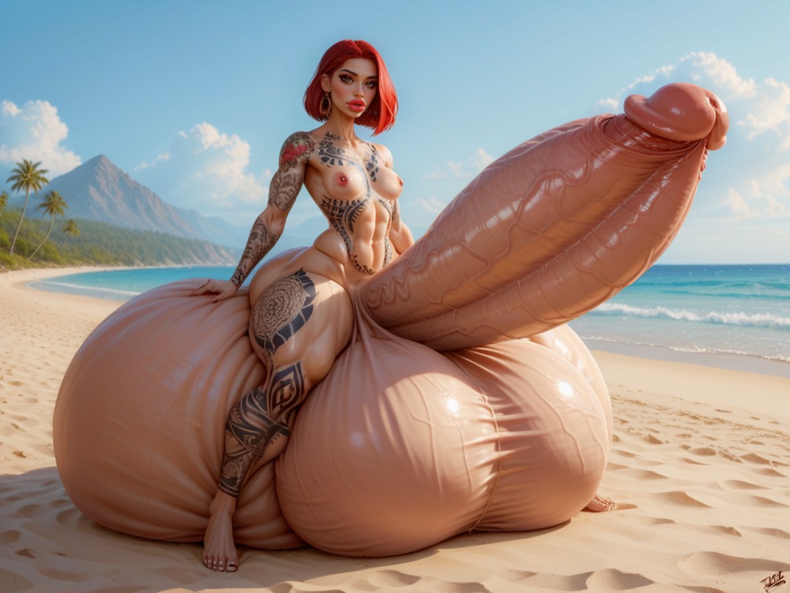 Penis The Size Of The Beach, Hyper Absurdly Oversized Gigantic Penis, Hyper Bimbo 人妖AI黃片