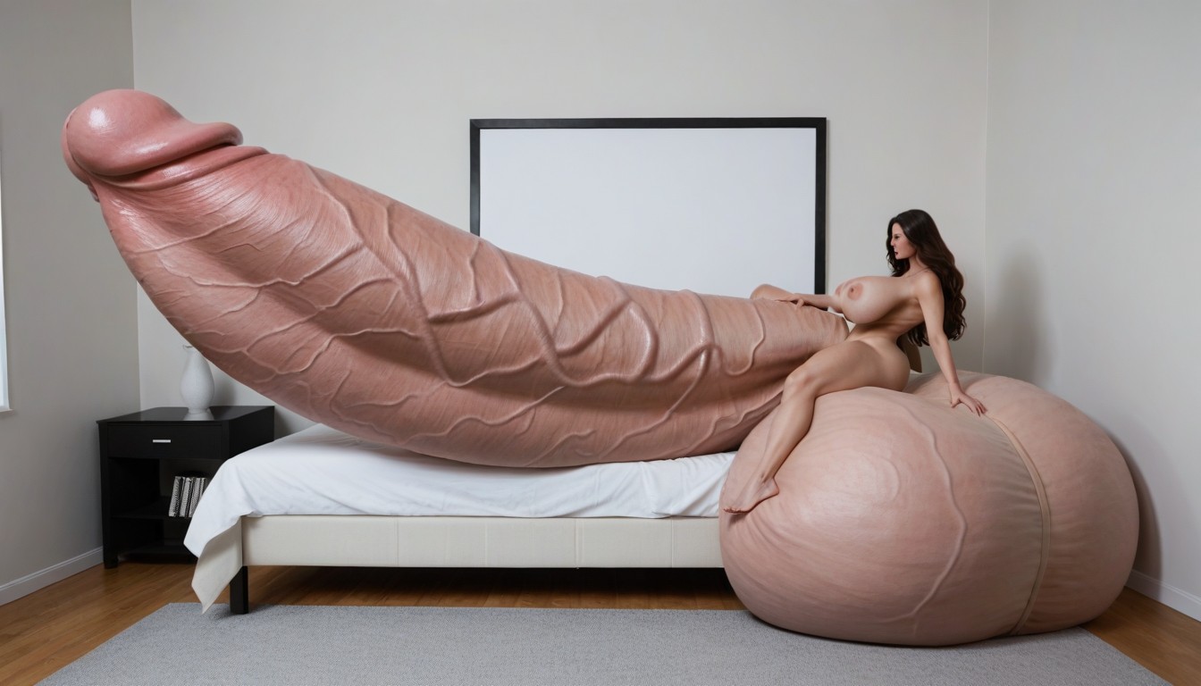 Impossibly Long Hyper Penis, Hyper Supersized Penis, Hyper Gigantic Glans Shemale AI Porn