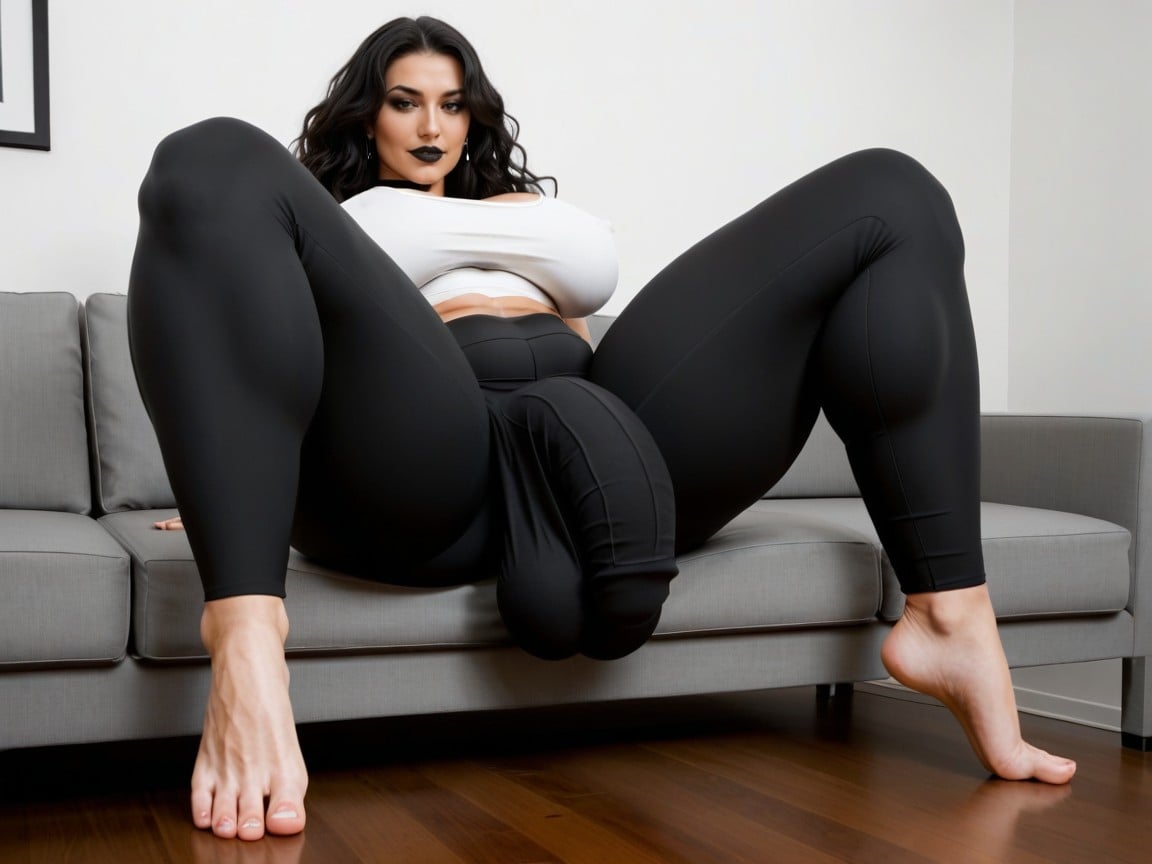 チョーカー, アジア人女性, Unrealistically Long Flaccid Penis Bulge In Yoga Pants ニューハーフAIエロ