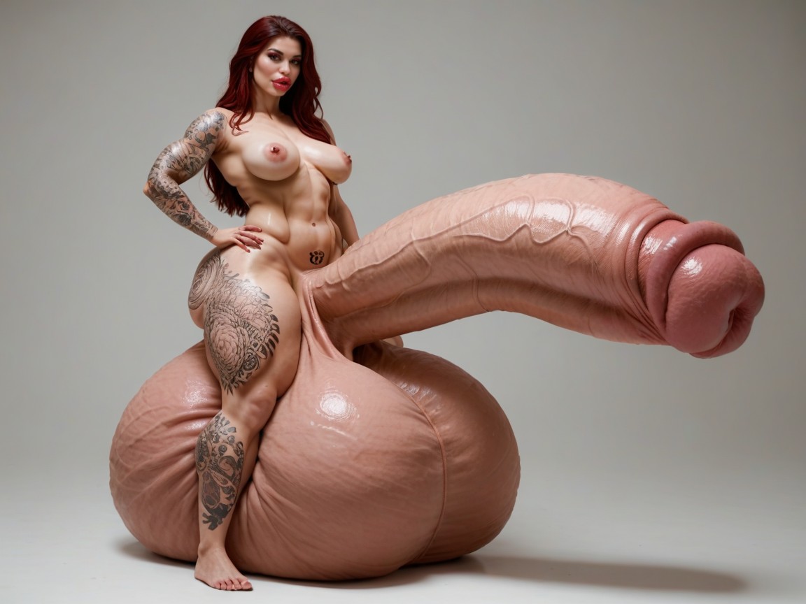 Hdr, Full Body Tattoo, Hyper Gigantic Balls ニューハーフAIエロ