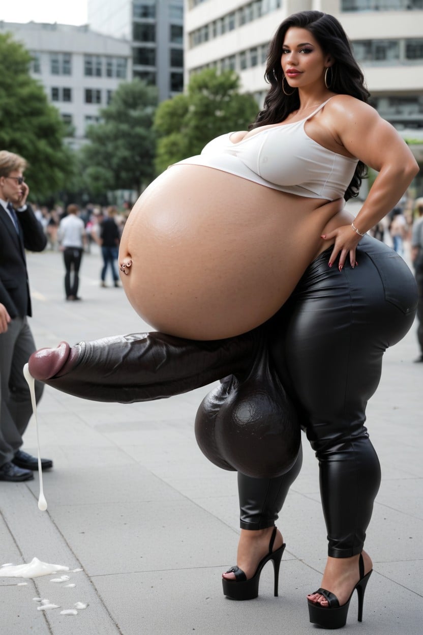 Detailed Eyes, Platform Heels, Big Breasts 人妖AI色情