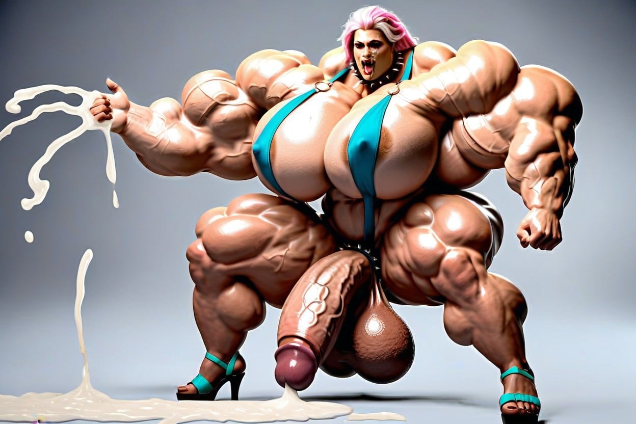 顏射, Hyper Abs, Spiked Choker 人妖AI黃片