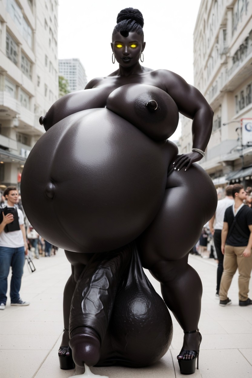 Naked, Voluptuous, Platform Heels 人妖AI黃片