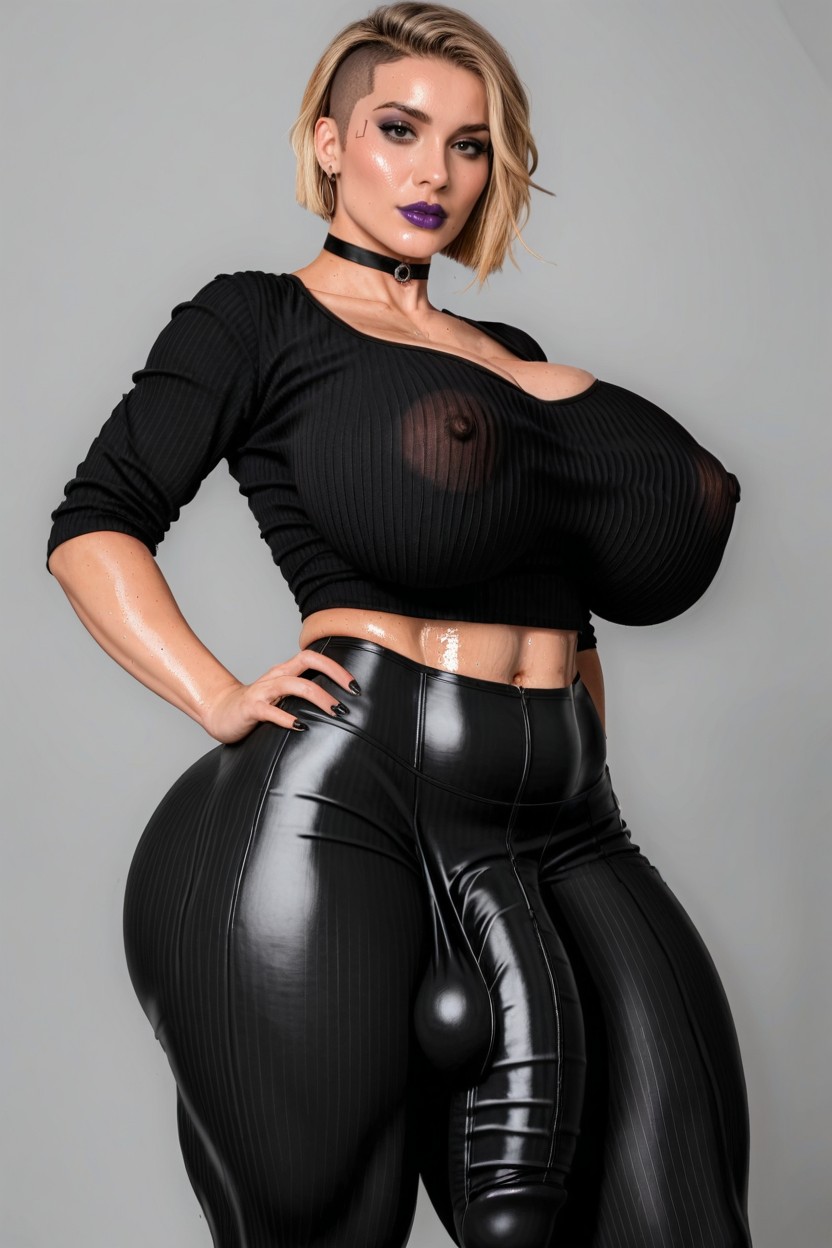 Big Thighs, Big Hips, Massively Girthy Cock Bulge 人妖AI色情