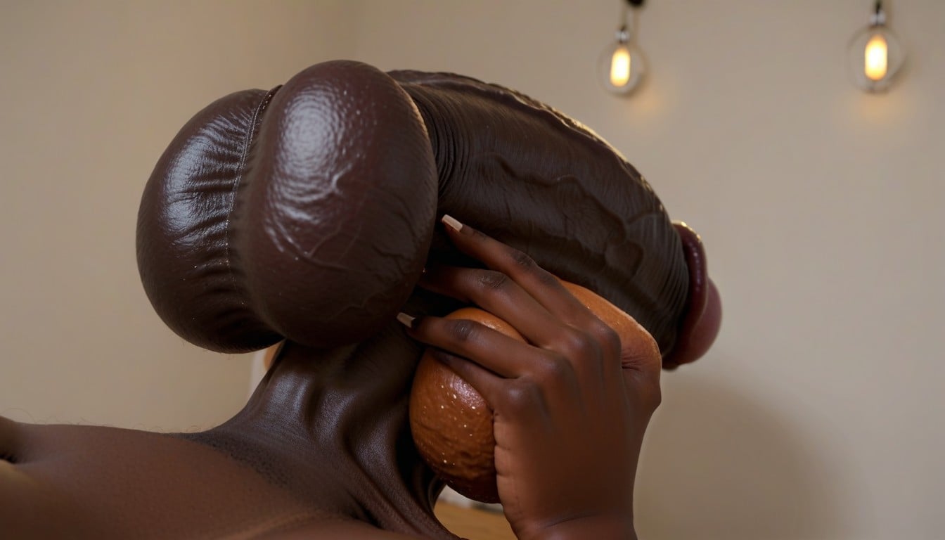 Ultra High Details, Plump Appleshaped Glans, Huge Cock Tip Shemale AI Porn