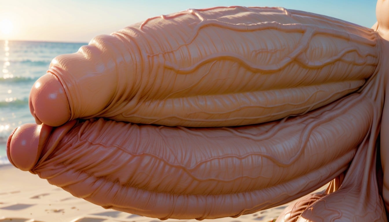 Award Winning Photo, Detailed Subject, Exaggerated Urethra ニューハーフAIポルノ