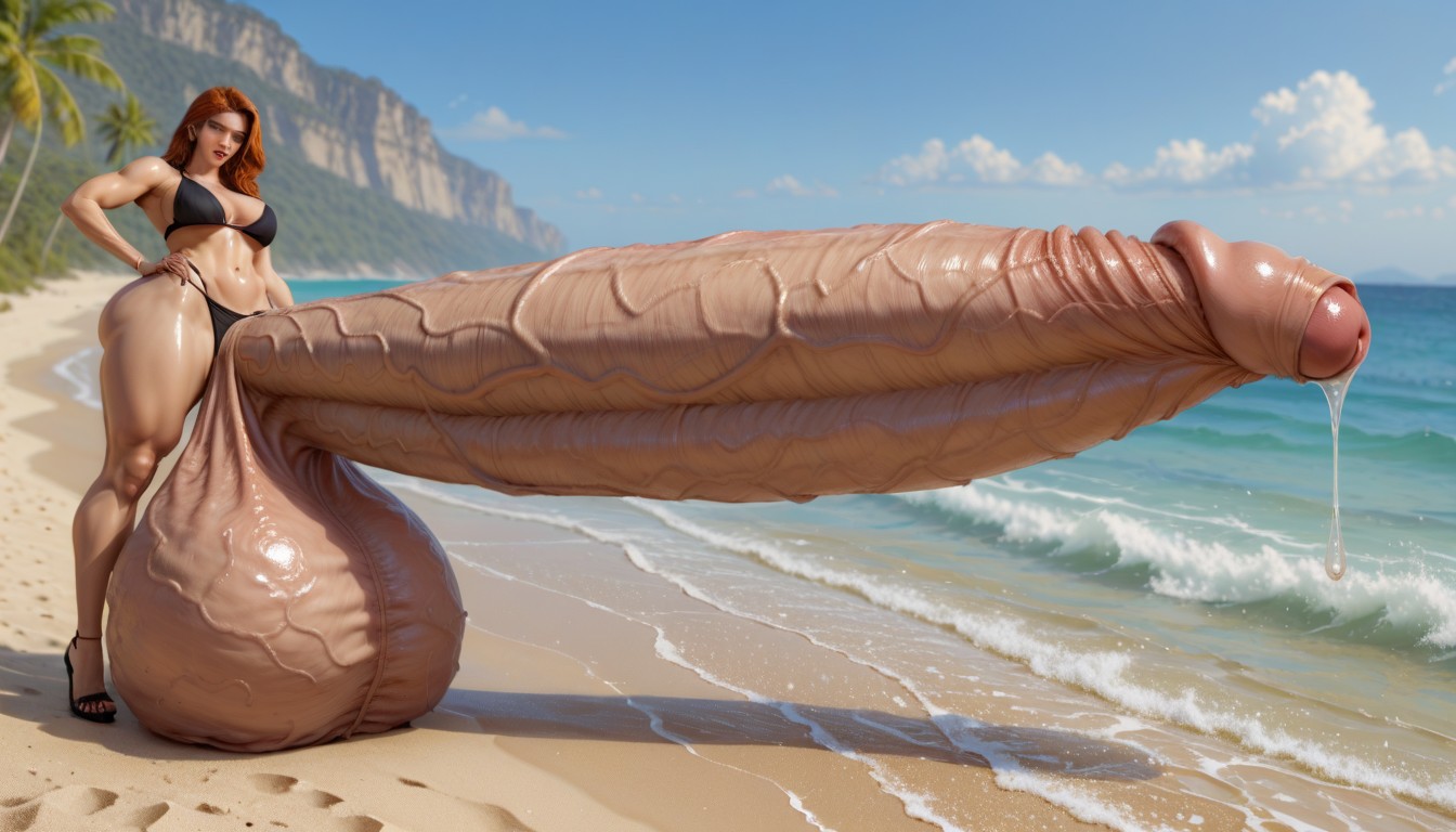 Thick Glans, Gigantic Balls, Girthy Penis ニューハーフAIポルノ