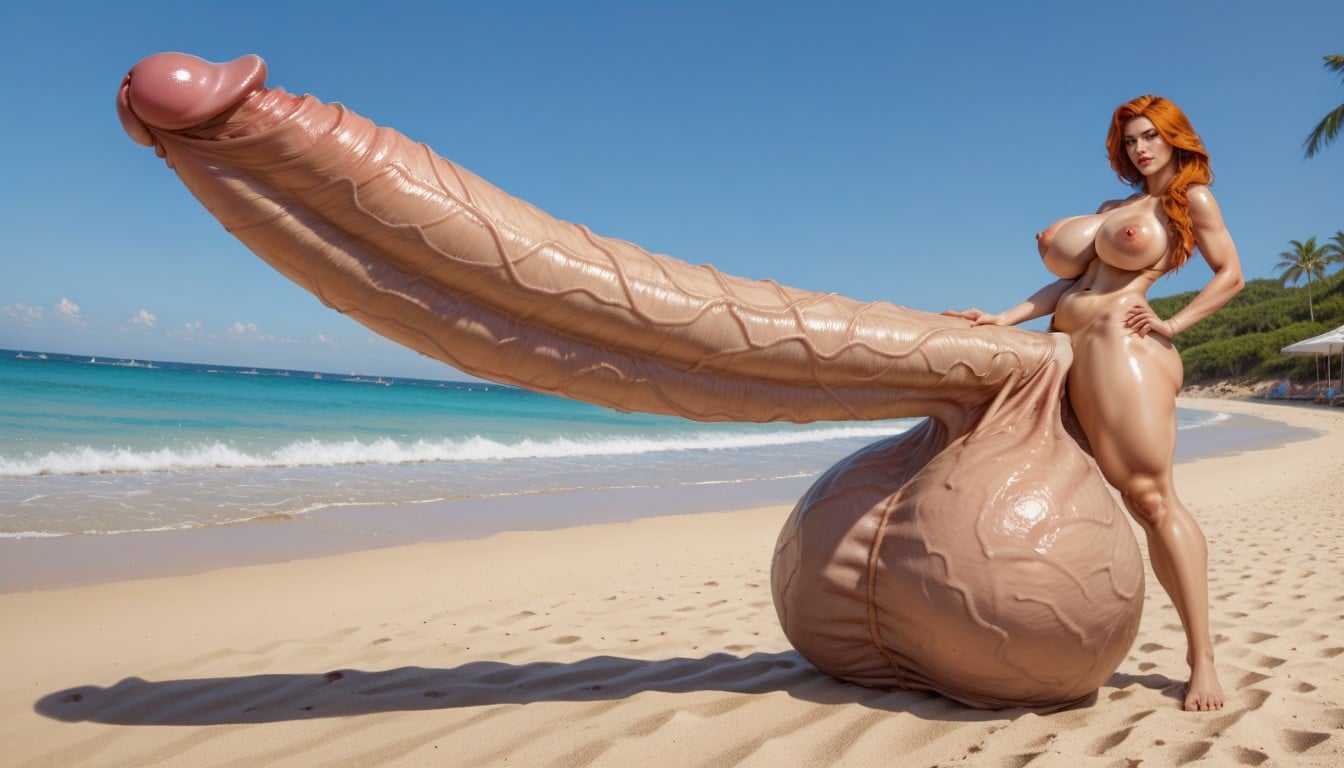 Mushroomshaped Cock, Exaggerated Urethra, Subject Penis ニューハーフAIポルノ