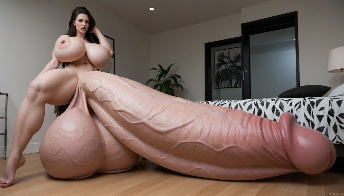 Balls Are Big Enough To Touch The Floor, Penis The Size Of The Room, Looking At Penis 人妖AI色情