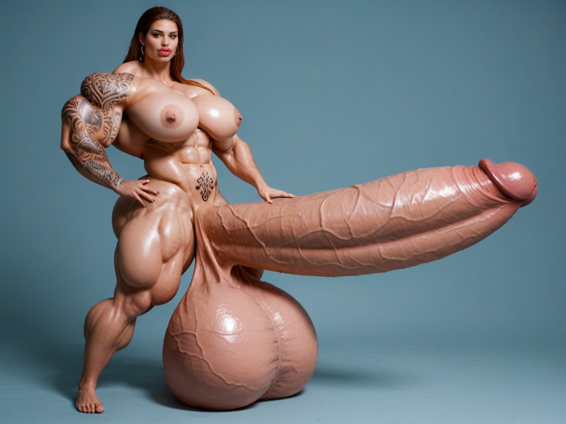 Hyper Bimbo, Hyper Oversized Muscle, Hdr Shemale AI Porn
