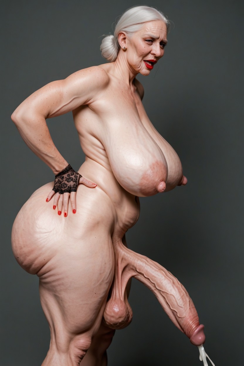 Cellulite Legs, Old Lady, Wrinkles On Breasts 人妖AI色情