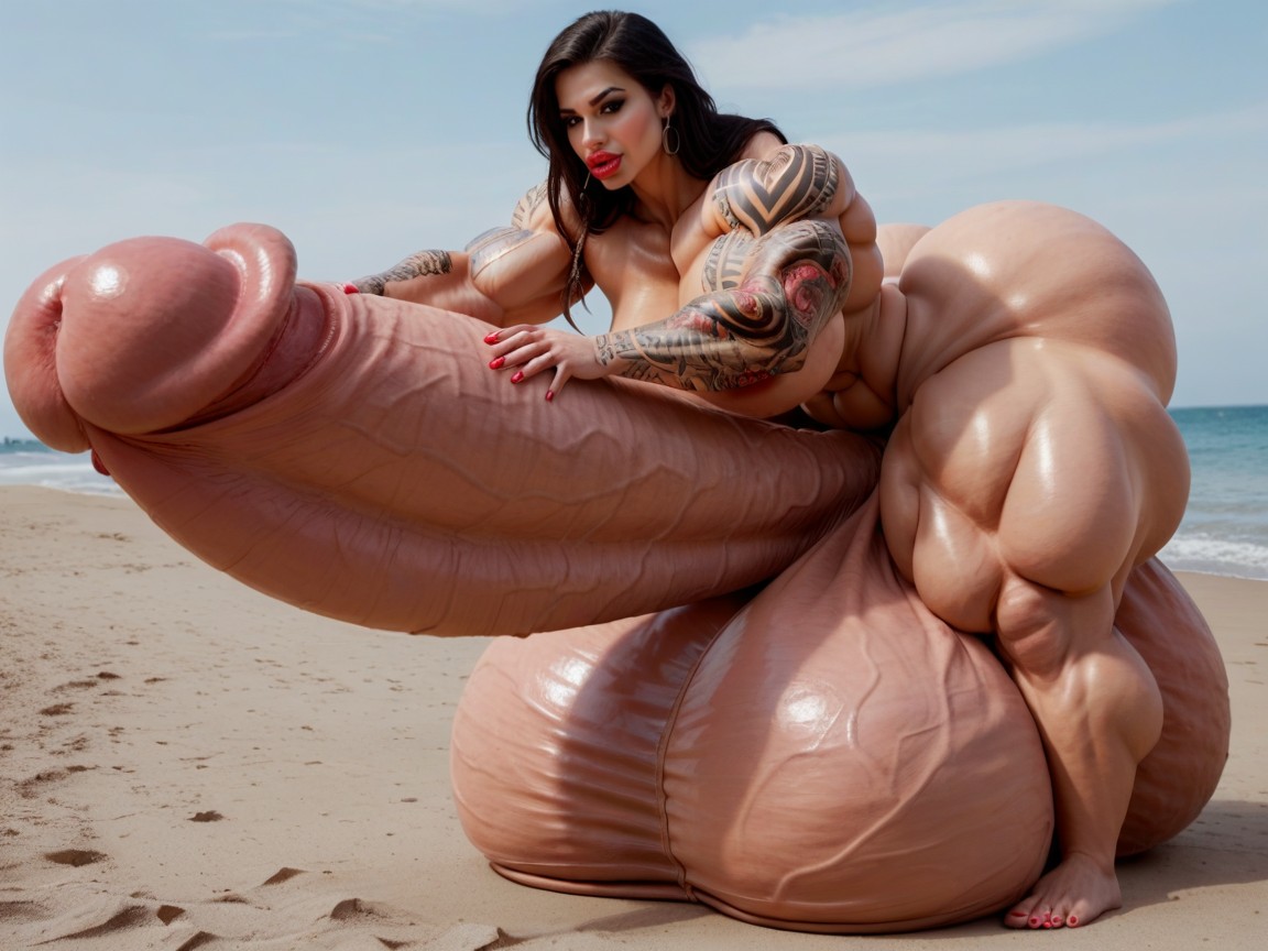 Hyper Long Penis, Full Body Tattoo, Hyper Gigantic Lips Porno shemale IA