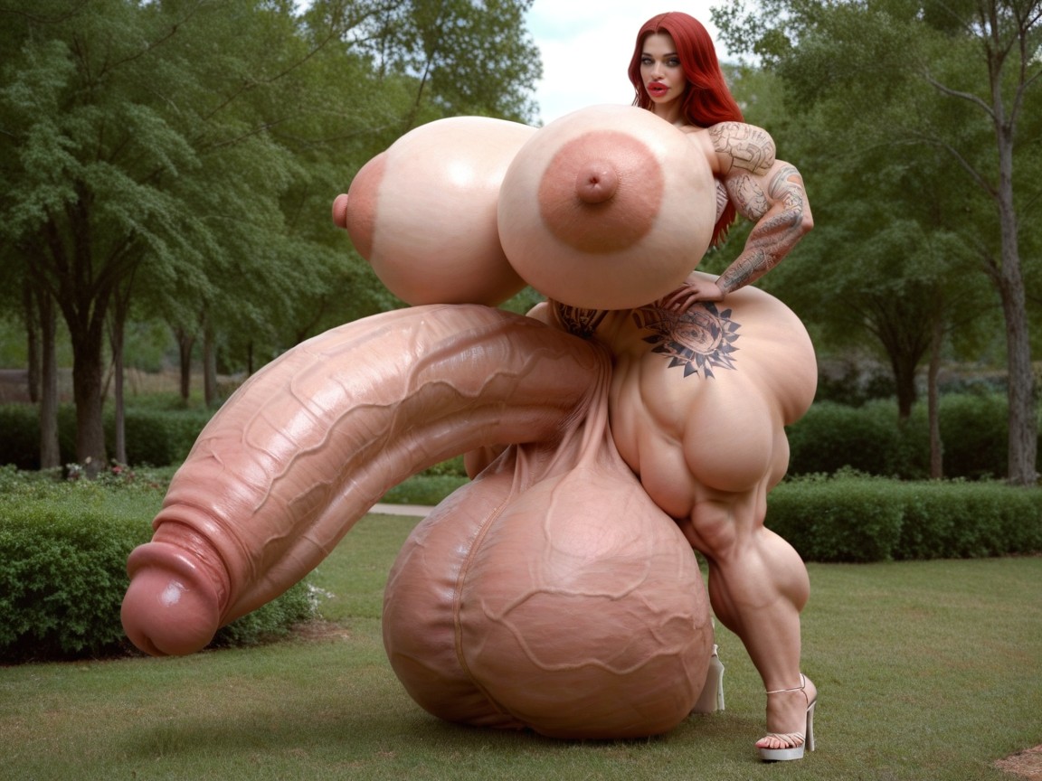 Exterior, Naked, Hyper Oversized Enormous Thick Penis Porno shemale IA