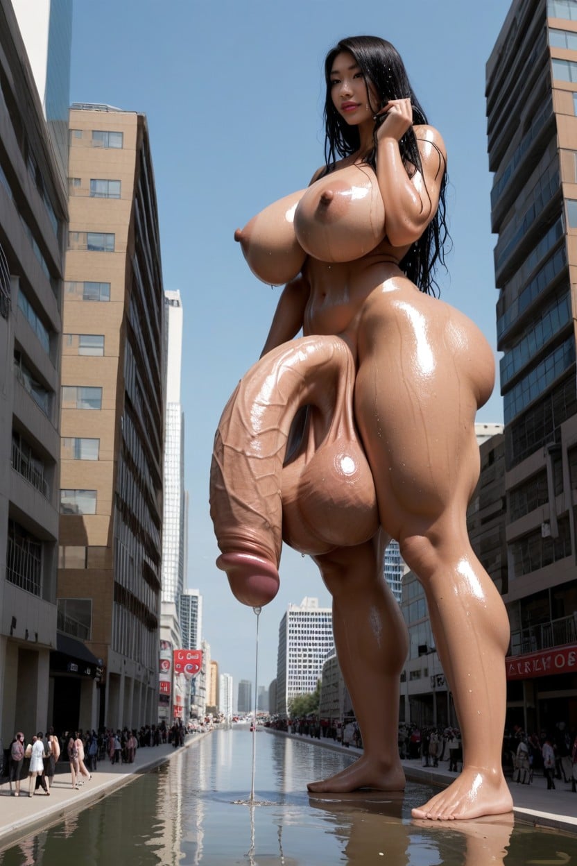Korean Supermodels, Impossibly Long Hyper Penis, Very Waist Shemale AI Porn