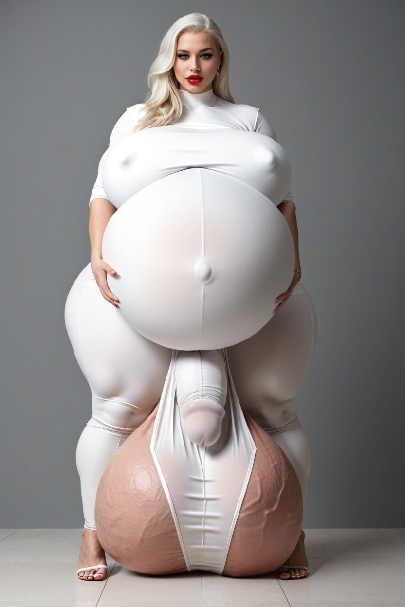 Gigantic Cock Bulge, Curvy Body, Hyper Ball Growth 人妖AI黃片
