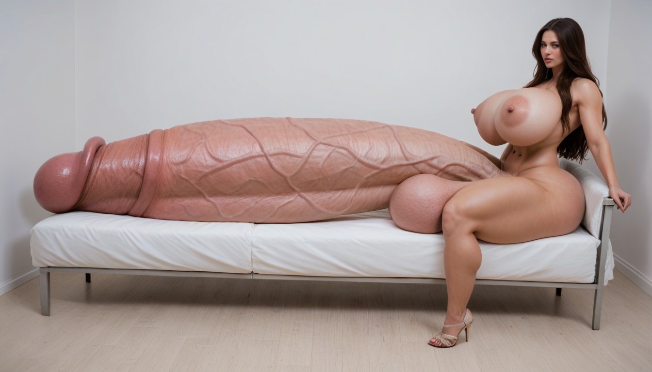 Gigantic Monstrous Penis, 18+, Huge Veins On Penis Shemale AI Porn