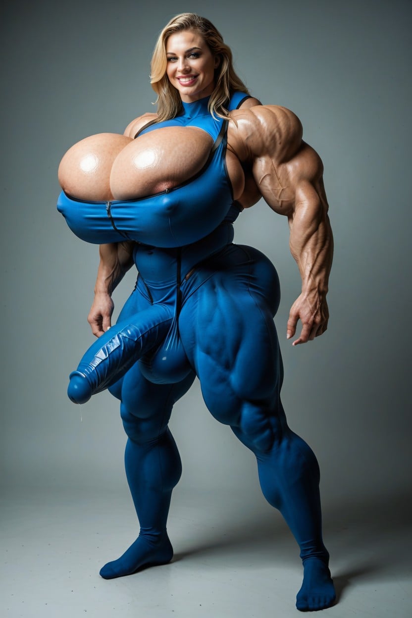 Blue Velvet Bodysuit, Hyper Gigantic Muscles, Gigantic Serratus Anterior 人妖AI黃片