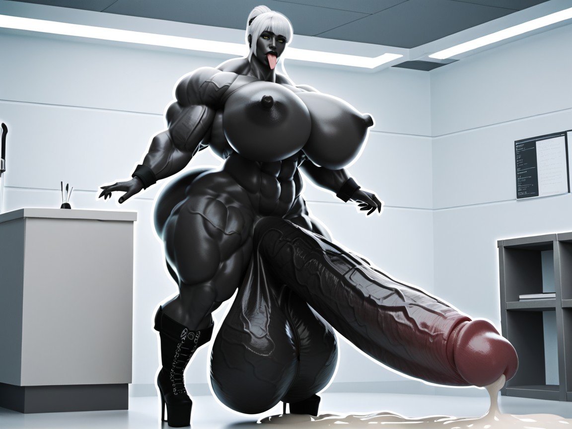Hyper Large Muscles, Autofellatio, 屁股比躯干大 人妖AI黃片
