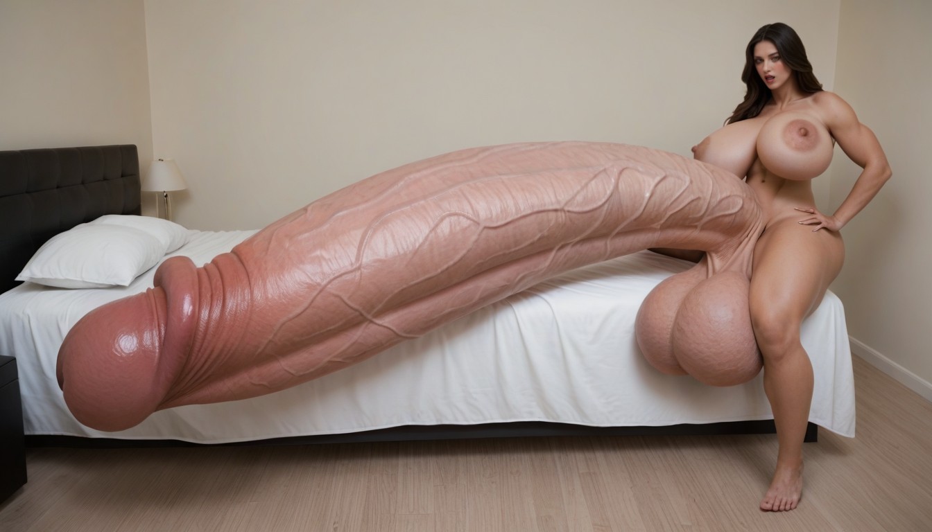 18+, Bored Out And Face Expression, Hyper Thick Veiny Detailed Colossal Penis 人妖AI黃片
