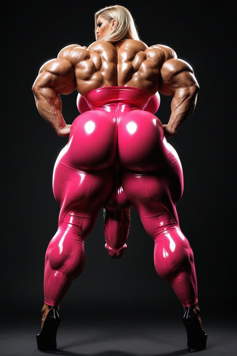 屁股比躯干大, Wide Hips, Long Blonde Hair 人妖AI黃片